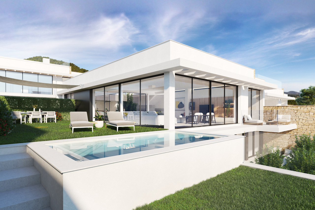 resa estates 11 villas Santa eulalia ibiza private pools render house and pool .jpg